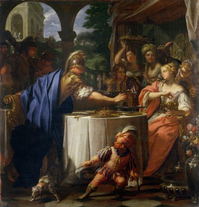 Das Bankett von Mark Anton (83-30 v. Chr.) und Kleopatra (69-30 v. Chr.), 1717 von Francesco Trevisani